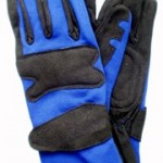 Gants bleu/noir pour pilote karting