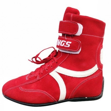 Chaussures hautes rouges pour pilote karting