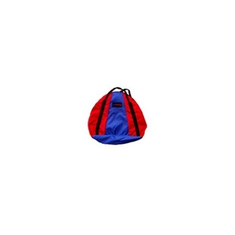 Housse rouge et bleue pour casque