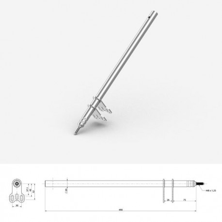 Stuurstang M8 x 510mm