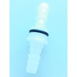 Raccord plastic double pour réservoir essence (durite 5 à 6mm)